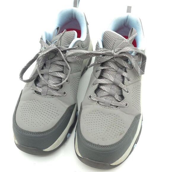 Skechers Shoes - Skechers Air-Cooled Memory Foam Gray Lace-Up Steel Toe Sneakers